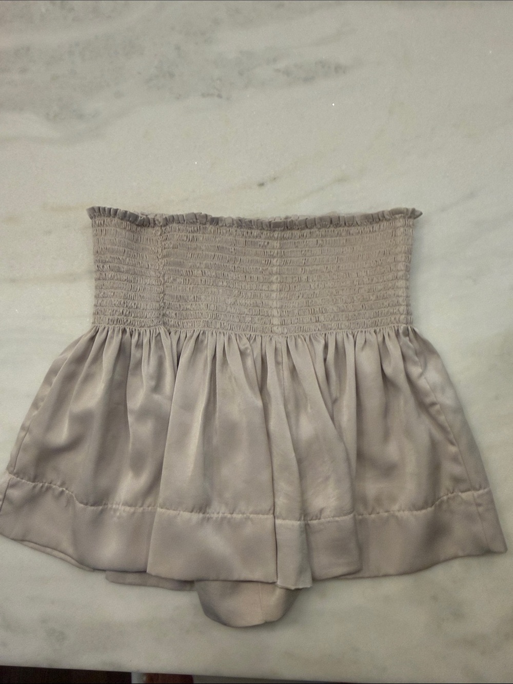 Koch Smocked skort  in Light silver/ gray